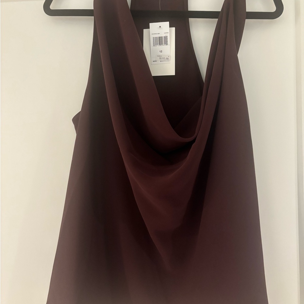 ALC Black Draped Tank Top